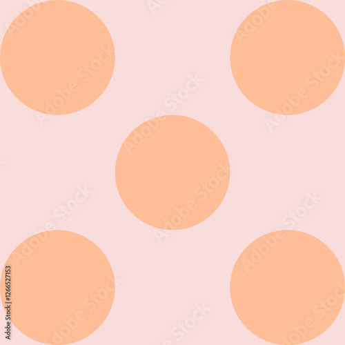 Abstract circle pattern with peach fuzz, perfect for textiles, wallpapers, and backgrounds. High quality vector graphic.