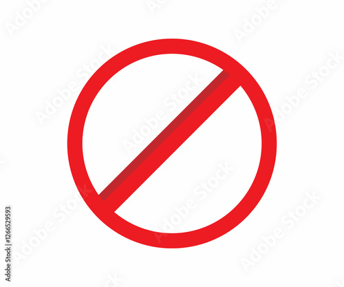 Free Download Red prohibition sign on white background - GFXLoad