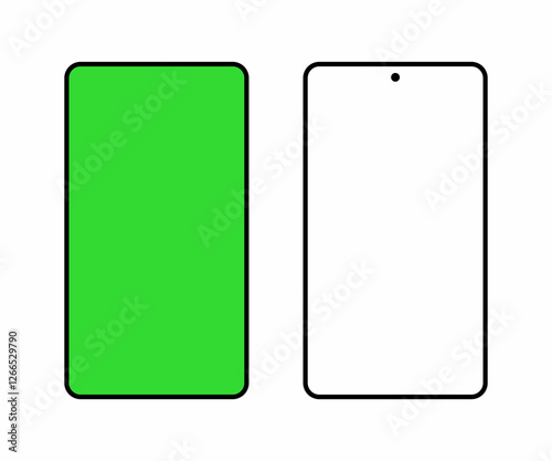 Green Screen Mobile Phone Mockup for Design Inspiration