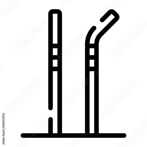 drinking straw line icon