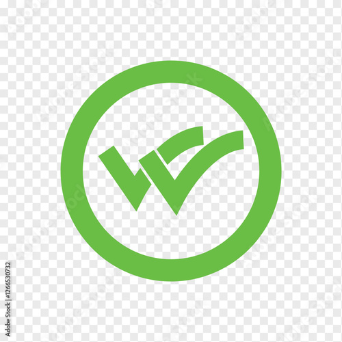 double tick icon set. check mark and tick mark icon, accept button icon set. vector illustration.