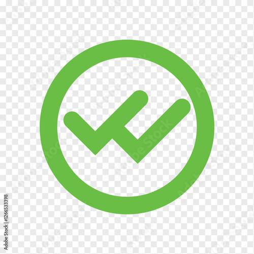 double tick icon set. check mark and tick mark icon, accept button icon set. vector illustration.