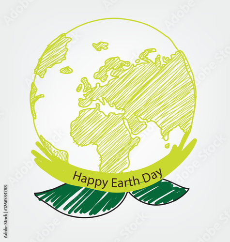 World earth day concept. vector Illustration.