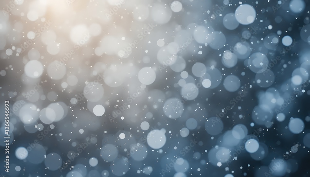 Obraz premium Blue and White Bokeh Lights Background Image