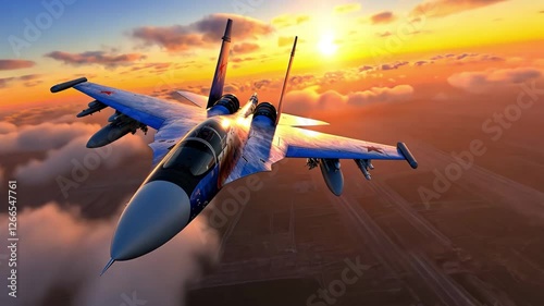 fighter jet flying on cloudy day