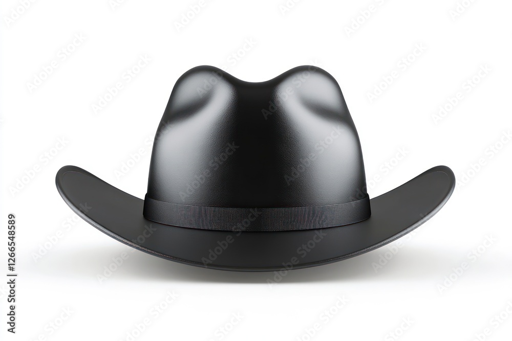 Black plain hat isolated on white background. 3D render, HD Realistic Black plain hat isolated on white background. 3D render, HD Realistic