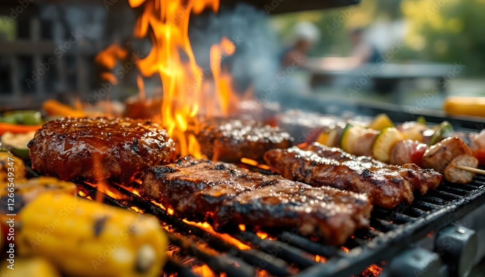 Juicy Grilled Burgers Steaks Kebabs Summer Bbq Juicy Grilled Burgers Steaks Kebabs Summer Bbq