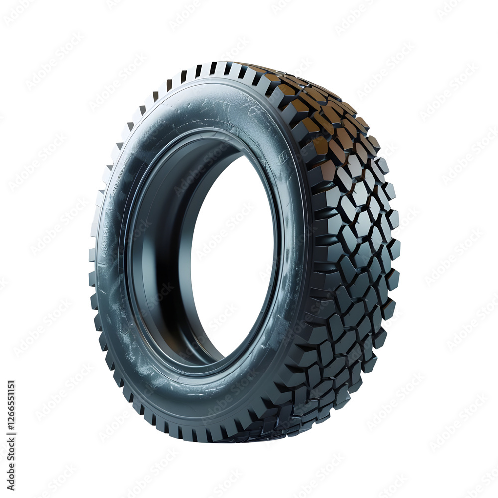 New Black Tire isolated on transparent background