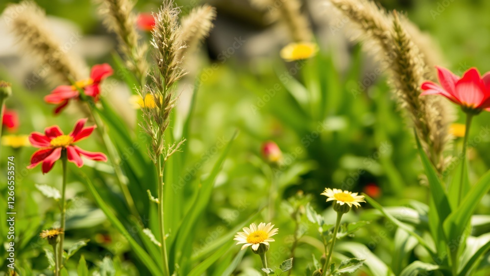 Vibrant Wildflowers in a Sunny Meadow Vibrant Wildflowers in a Sunny Meadow