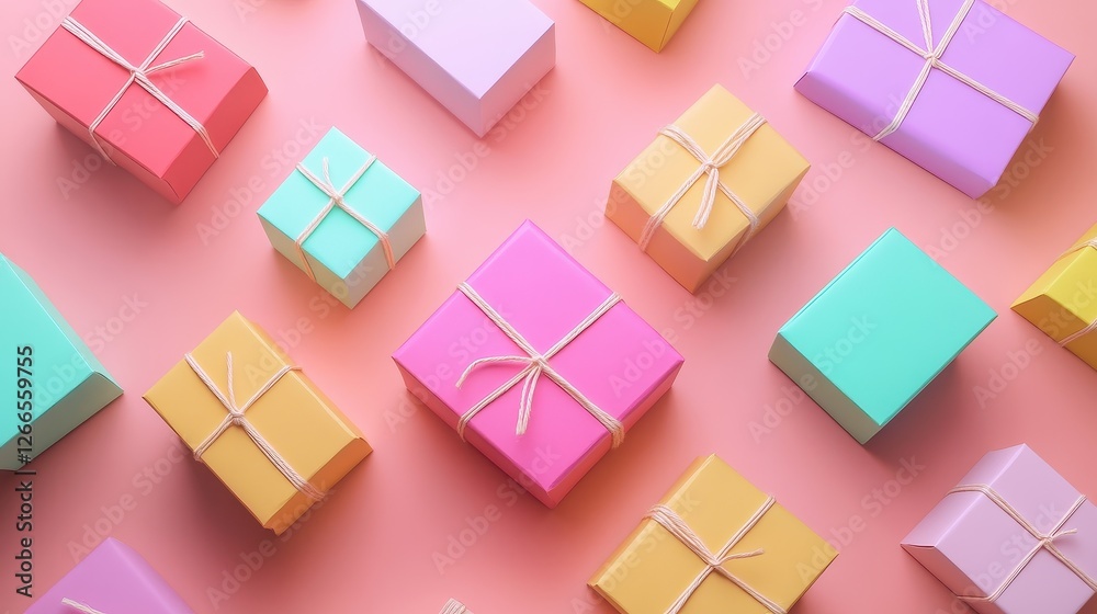 E-commerce packaging flat design top view unboxing experience theme animation colored pastel. E-commerce packaging flat design top view unboxing experience theme animation colored pastel.