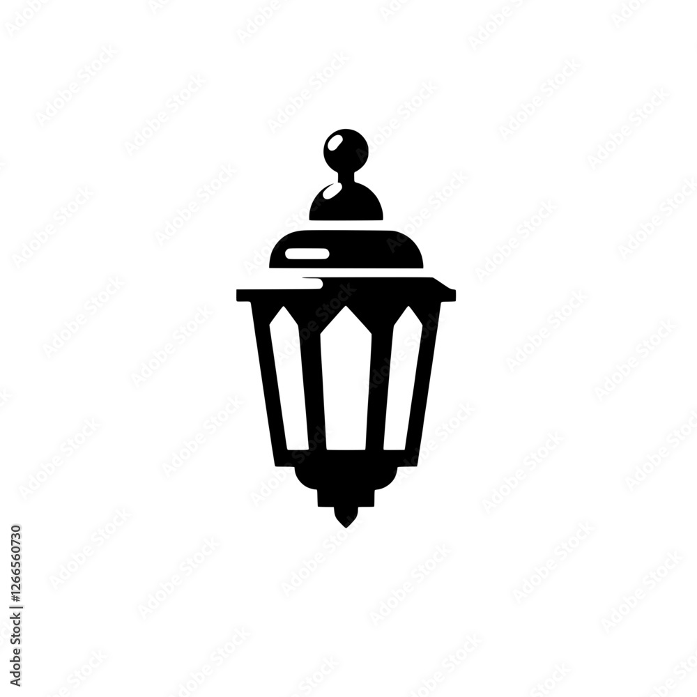 Classic Street Lantern Icon: An elegant silhouette of a traditional street lantern with a round top and ornate details. Perfect for adding a touch of vintage charm to your designs. Classic Street Lantern Icon: An elegant silhouette of a traditional street lantern with a round top and ornate details. Perfect for adding a touch of vintage charm to your designs.