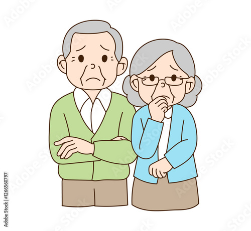 The old couple is worried.