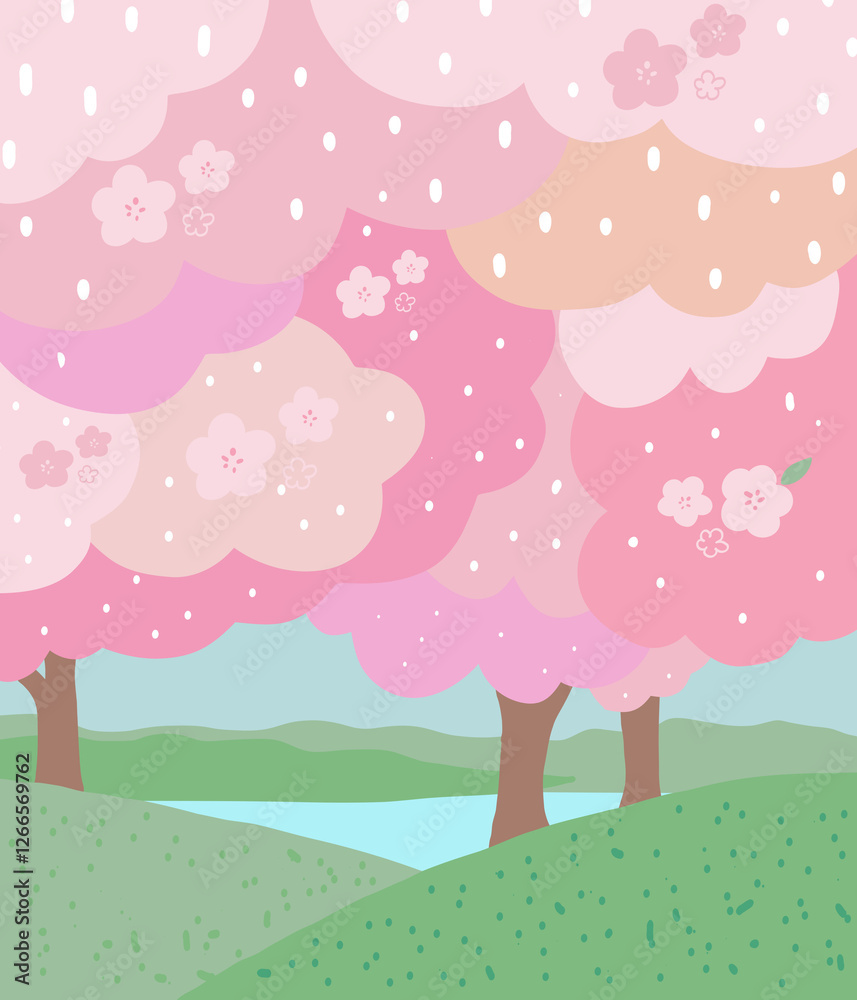 Beautiful spring background for graphic design and any creative project, feel the artistic with hand drawn, no AI generated Beautiful spring background for graphic design and any creative project, feel the artistic with hand drawn, no AI generated