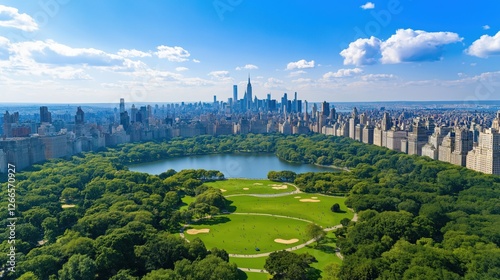 panoramic view of New York City from above