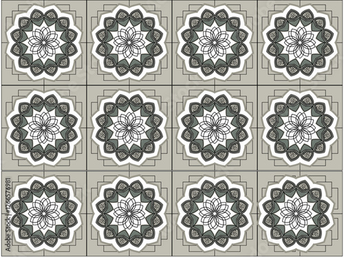 Abstract geometric seamless tiles pattern background design used to wall and floor decoration 