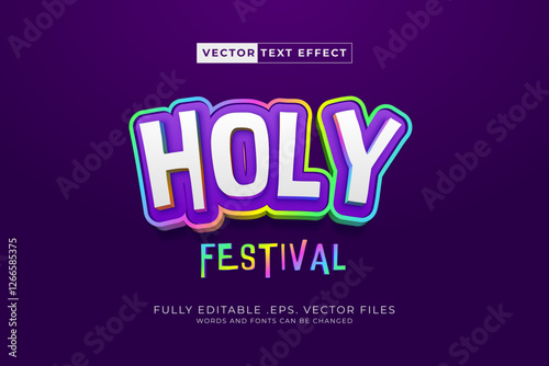 Holi Festival Text Effect