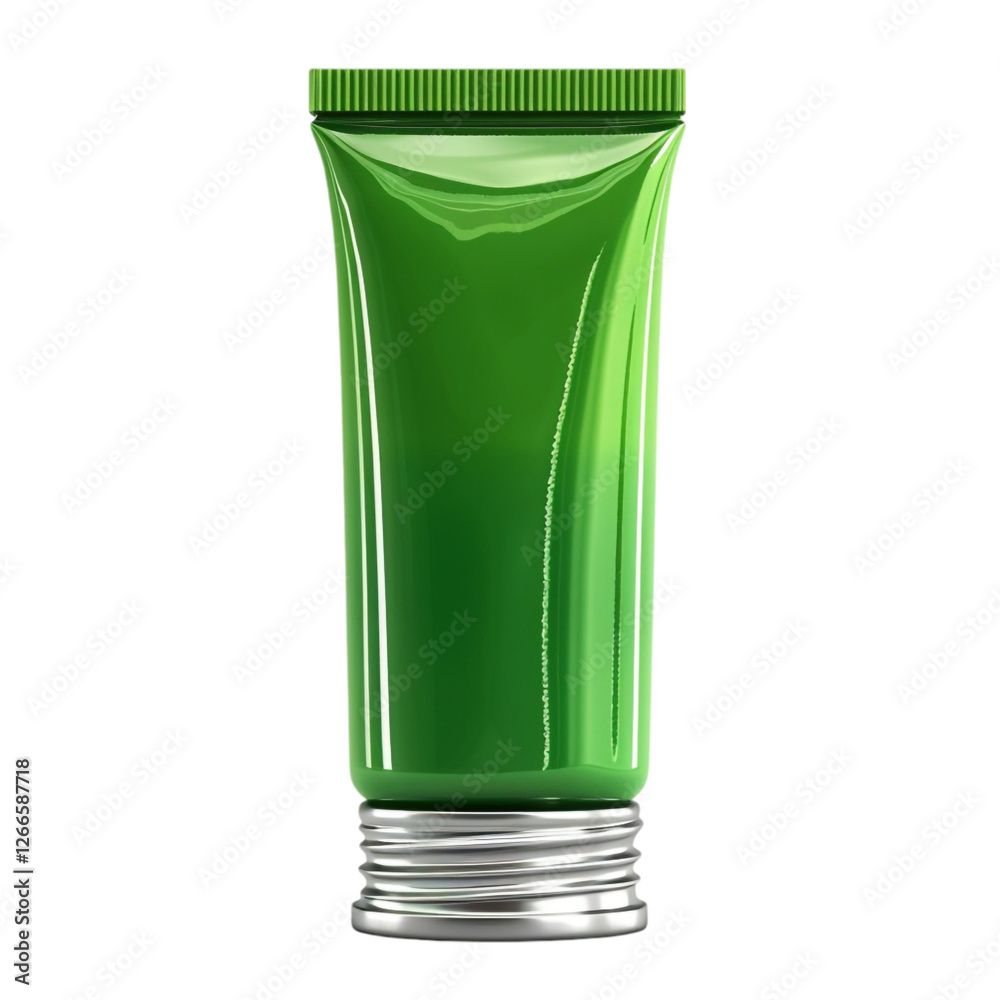 Green Paint Tube 3D Icon Isolated on Transparent Background Green Paint Tube 3D Icon Isolated on Transparent Background