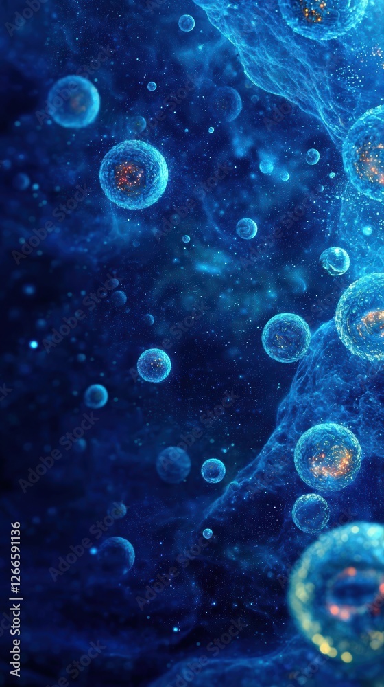 Obraz premium Abstract blue gradient background for scientific and medical themes