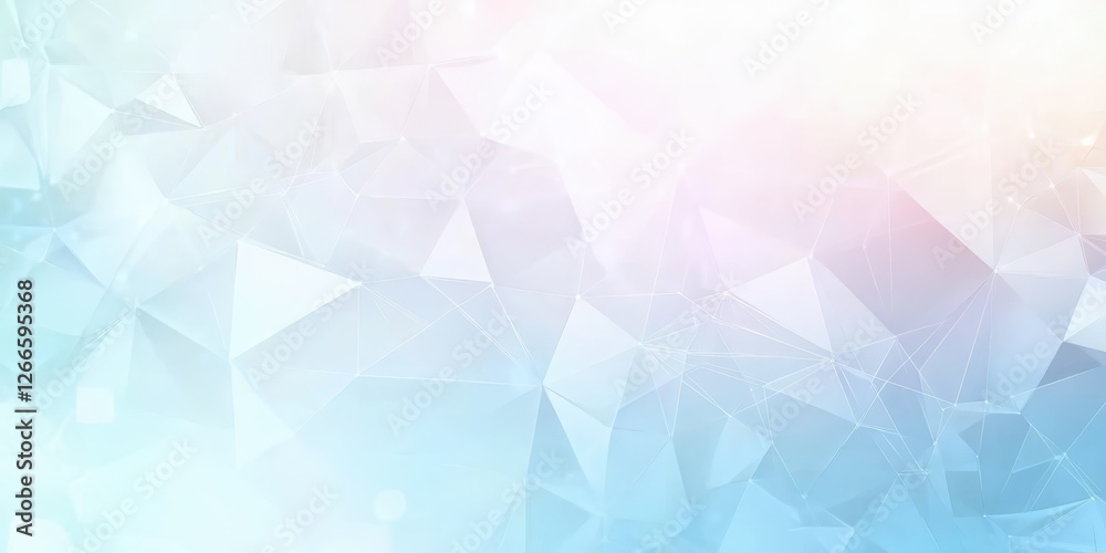 Obraz premium Light colored geometric design with connected lines and triangles