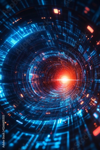 Wallpaper Mural Modern Digital Technology Concept Background, Generative AI Torontodigital.ca