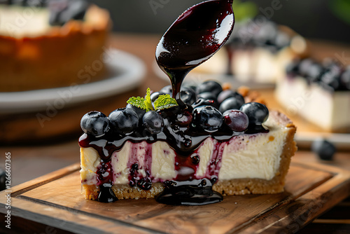 Blueberry Cheesecake with Drizzle