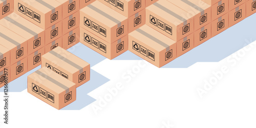 ISOMETRIC EXPEDITED DELIVERY ILLUSTRATION LT 003 