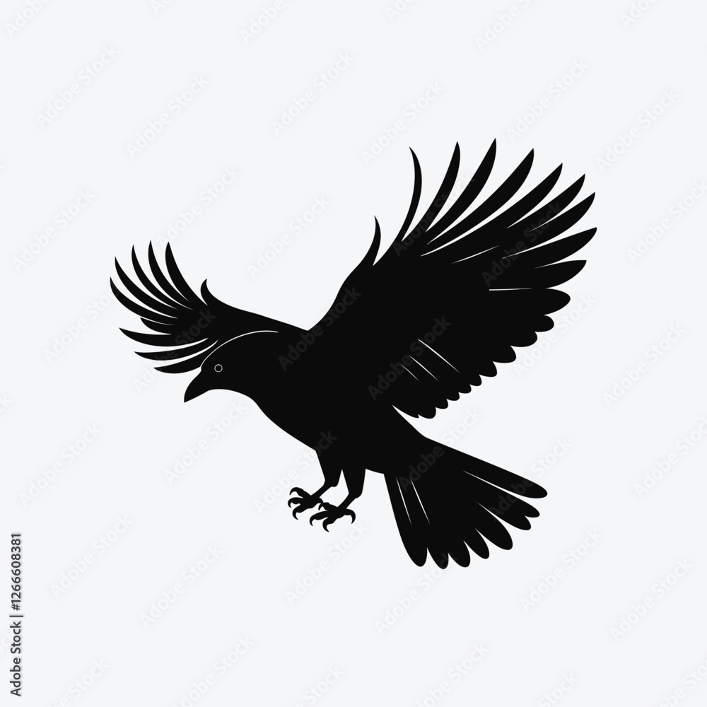 Obraz premium crow vector silhouette