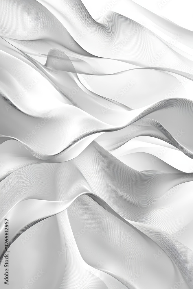 Fototapeta premium White Abstract Gradient, Generative AI