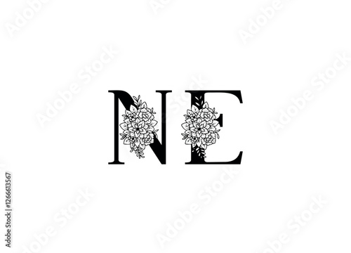 NE Logo Design Creative and Modern Logo Design
