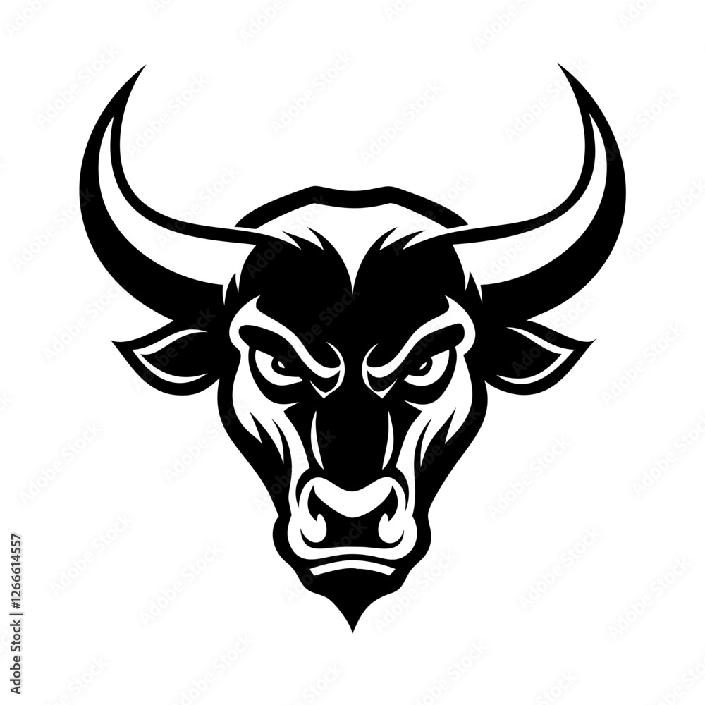 A battle-ready bull icon symbolizing courage, aggression, and fearless determination. A battle-ready bull icon symbolizing courage, aggression, and fearless determination.