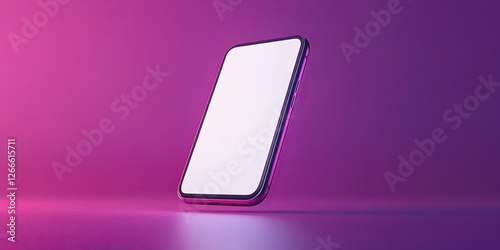 Smartphone Mockup with Pink Background