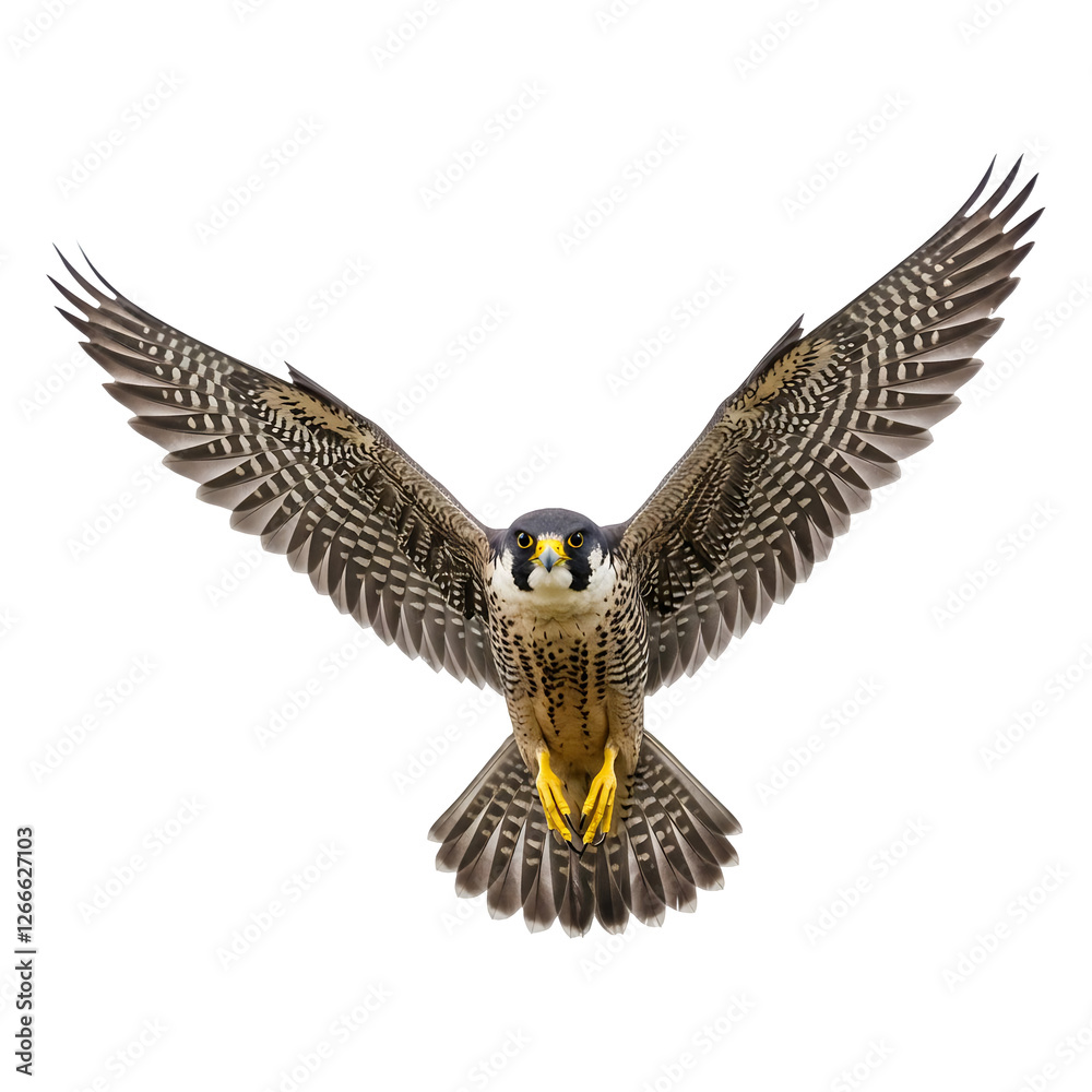 Fototapeta premium Majestic Peregrine Falcon in Full Flight