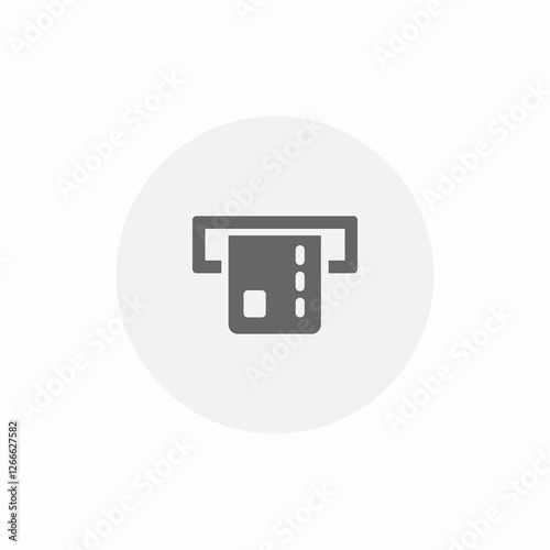 atm credit card icon sign vector