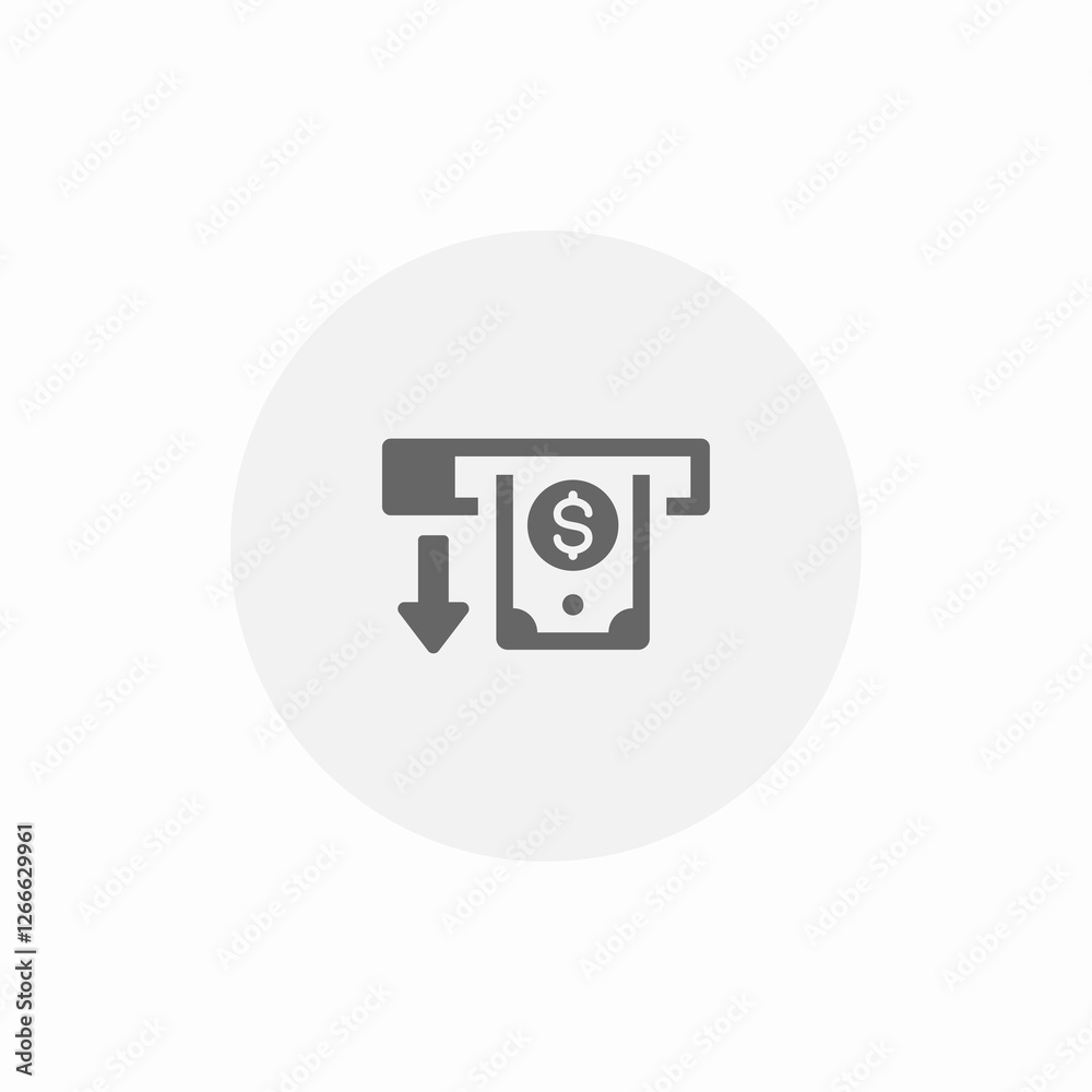 dollar atm transaction icon sign vector dollar atm transaction icon sign vector
