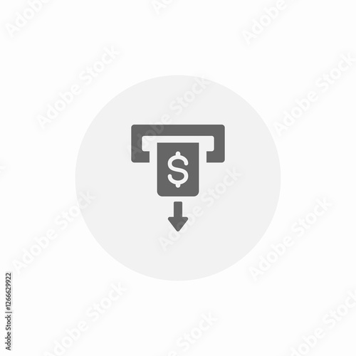 dollar atm icon sign vector