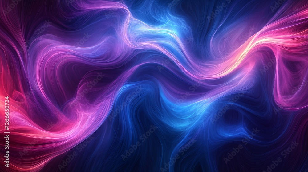 Obraz premium Vibrant Abstract Swirling Colors with Blue and Pink Hues Visuals