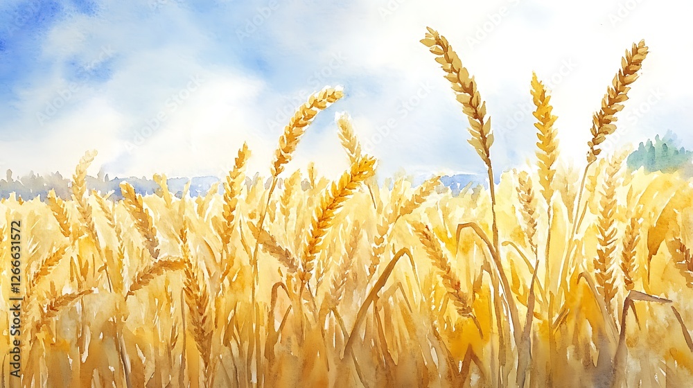 Fototapeta premium golden wheat field in summer