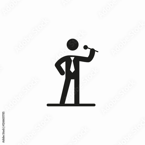 professional speech scene icon sign vector