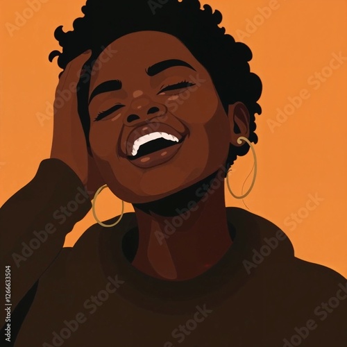 Happy Soulful Black Lady