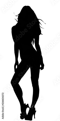 Silhouette of character in different poses