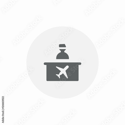 airline desk icon sign vector