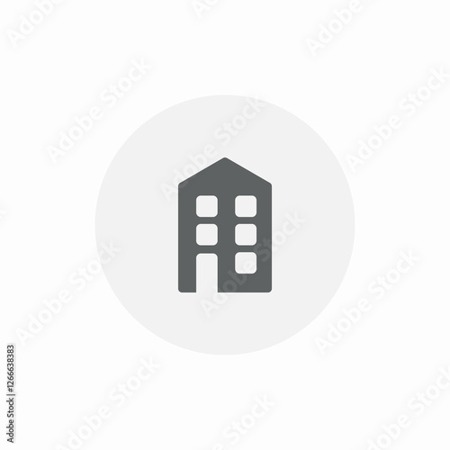 apartment building icon sign vector