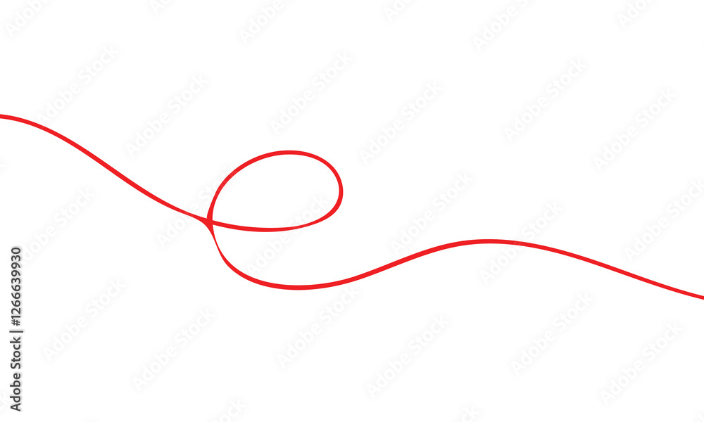 Red thread isolates on a white background. Red thread looped in a circle form, symbolizing vector. Line of red yarn, long red thread. Vector Illustration . Red thread isolates on a white background. Red thread looped in a circle form, symbolizing vector. Line of red yarn, long red thread. Vector Illustration .