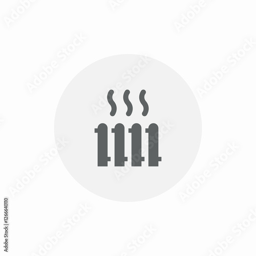 heat radiator icon sign vector