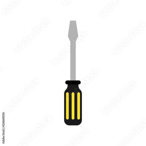 screwdriver flat design vector illustration isolated on white background. construction icon flat graphic design