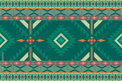 Fabric pattern native american design geometric pattern navajo , boho , american indian style pattern seamless vector for fabric patterns, curtains or home decorations.