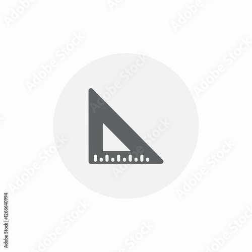ruler triangle icon sign vector