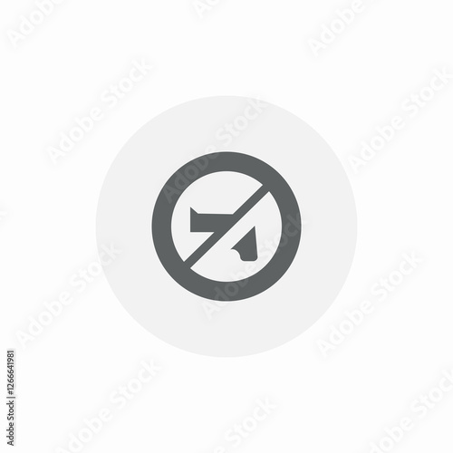 weapons prohibited icon sign vector