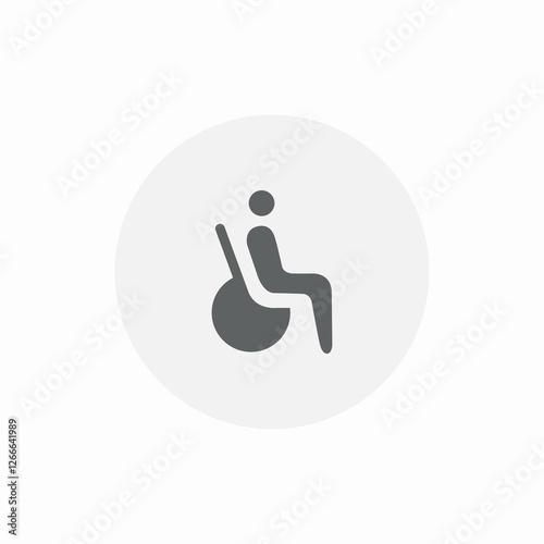 wheelchair facility icon sign vector