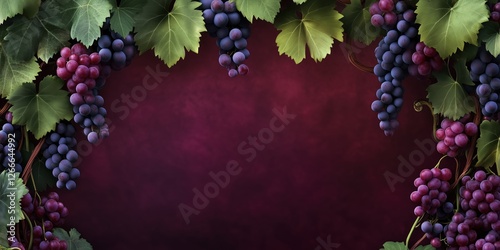 frame adorned with a winding grapevine